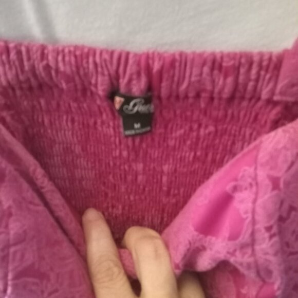 Vintage Hot Pink Guess Bustier Style Top, Size M - Picture 3 of 5